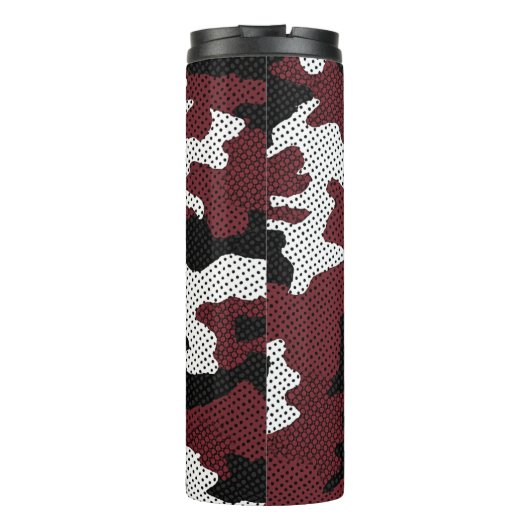 Texas Maroon & White college Camo Printed Thermosbecher (Rückseite)