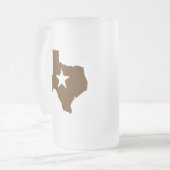 Texas Mattglas Bierglas (Vorderseite Links)