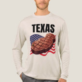 Texas Men's Bella+Leinwand Long Sleeve Tri-Blend Shirt (Vorderseite)