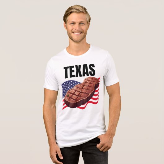 Texas Men's Bella+Leinwand Tri-Blend Shirt (Vorderseite voll)