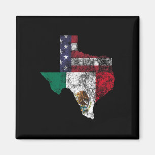 Texas Mexico American Flag Cinco De Mayo Mexiko T Magnet