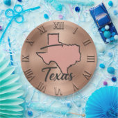 Texas Minimalist Copper Map Pappteller (Party)