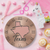 Texas Minimalist Copper Map Pappteller (Party)