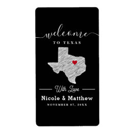 Texas Minimalistisch Texan Map Wedding Willkommen