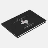 Texas Minimalistisch Texan Map Wedding Willkommen Gästebuch (Ecke)