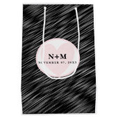 Texas Minimalistisch Texan Map Wedding Willkommen Mittlere Geschenktüte (Rückseite)