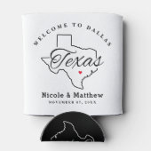 Texas Minimalistisch Wedding Welcome Dosenkühler (Rückseite)