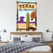 Texas mit der Postkutsche Leinwanddruck (Insitu (Schlafzimmer))