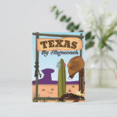 Texas mit der Postkutsche Postkarte (Stehend Vorderseite)