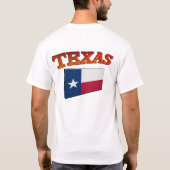 Texas mit Flagge 3D T-Shirt (Rückseite)