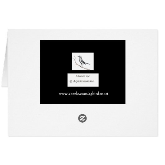 Texas Mockingbird Small Card (Rückseite Horizontal)