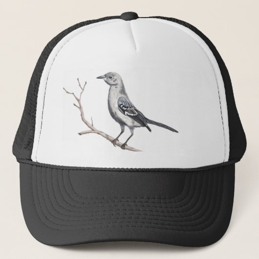 Texas Mockingbird Trucker Hat Truckerkappe (Vorderseite)