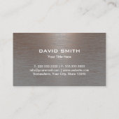 Texas Monogram Logo Imitate Kupfer Metal Visitenkarte (Rückseite)