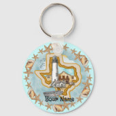 Texas Muscheln Lighthouse Schlüsselanhänger (Vorderseite)