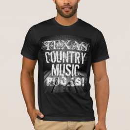 Texas-Musik schaukelt grundlegenden schwarzen T - T-Shirt
