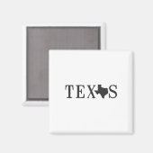 Texas Name mit Staat Shaped Letter Word Art Magnet (Vorderseite/Rückseite)