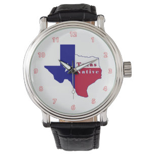 Texas National Flag Map Armbanduhr