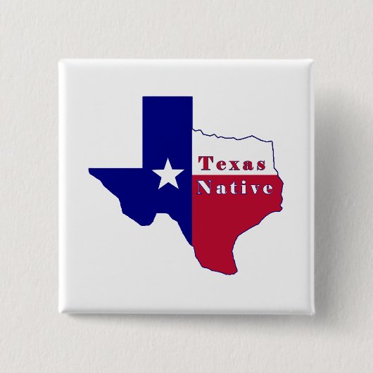 Texas National Flag Map Button (Vorderseite)