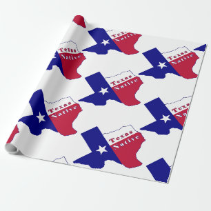 Texas National Flag Map Geschenkpapier