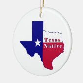 Texas National Flag Map Keramik Ornament (Links)