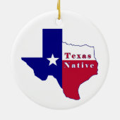 Texas National Flag Map Keramik Ornament (Hinten)