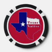 Texas National Flag Map Pokerchips (Rückseite)