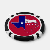 Texas National Flag Map Pokerchips (Einzeln)