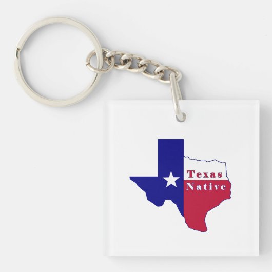 Texas National Flag Map Schlüsselanhänger (Vorderseite)