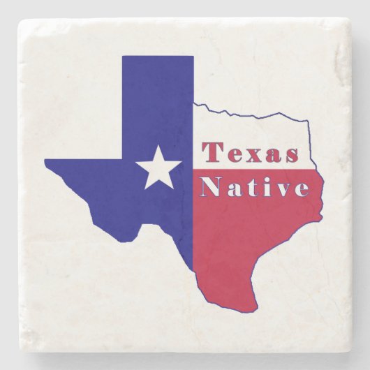 Texas National Flag Map Steinuntersetzer (Vorderseite)
