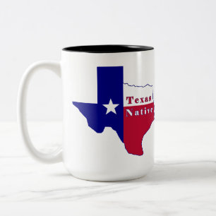 Texas National Flag Map Zweifarbige Tasse