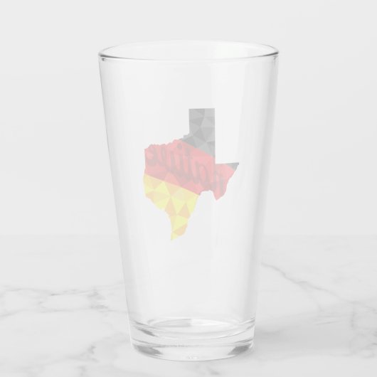 Texas Native Polygon German Flag Glas (Rückseite)