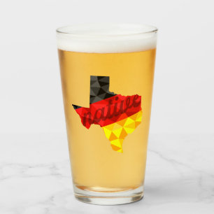 Texas Native Polygon German Flag Glas