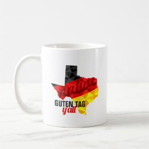 Texas Native Polygon German Flag Kaffeetasse
