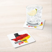 Texas Native Polygon German Flag Rechteckiger Pappuntersetzer (Vor Ort)