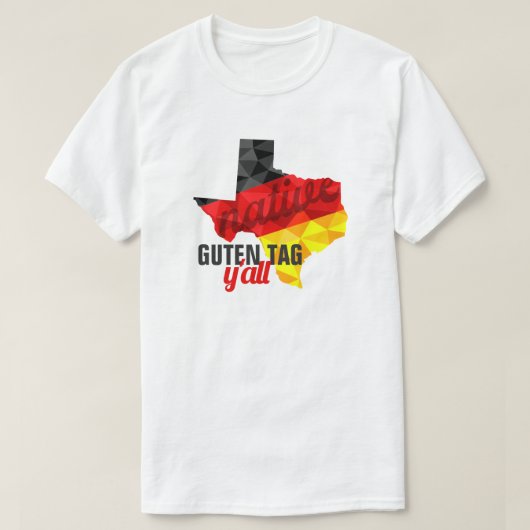 Texas Native Polygon German Flag T-Shirt (Design vorne)