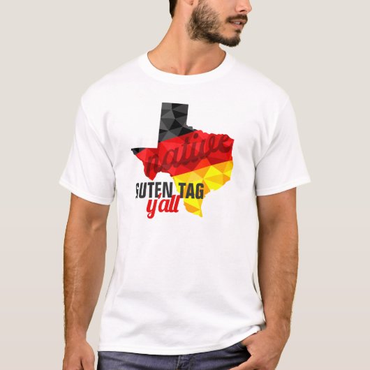 Texas Native Polygon German Flag T-Shirt (Vorderseite)