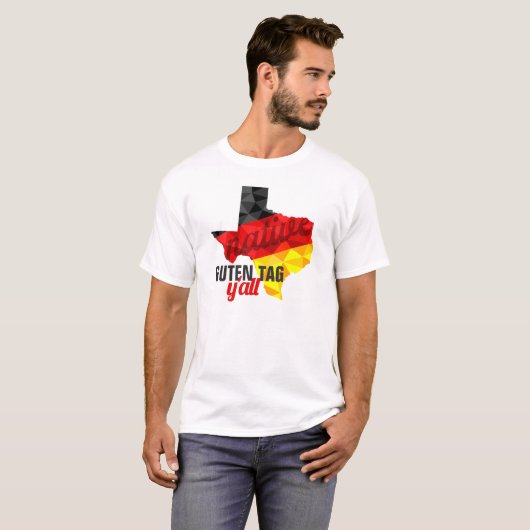 Texas Native Polygon German Flag T-Shirt (Vorne ganz)