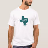 Texas Native Roots Staat Silhouette Karte T-Shirt (Vorderseite)