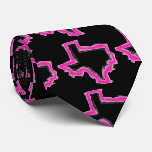 Texas neunrosa Kontur Krawatte (Gerollt)