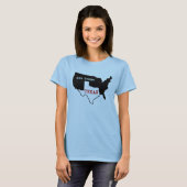 Texas/nicht Texas-Damen-Shirt T-Shirt (Vorne ganz)