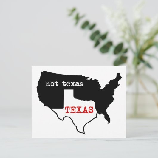 Texas / Nicht Texas Postkarte (Stehend Vorderseite)