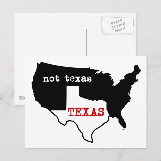 Texas / Nicht Texas Postkarte (Vorne/Hinten)