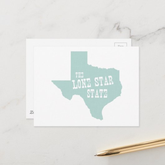 Texas Nickname Texan Lone Star Staat Texian Motto Postkarte (Vorderseite/Rückseite Beispiel)