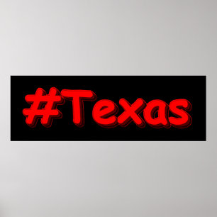 "#Texas " Niedliches Design. Jetzt kaufen Poster