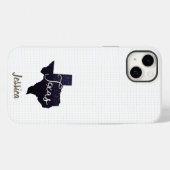 Texas Night Stars Staat Form Case-Mate iPhone Hülle (Rückseite (Horizontal))