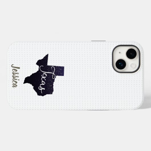 Texas Night Stars Staat Form Case-Mate iPhone Hülle (Rückseite (Horizontal))