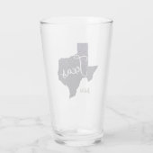 Texas Night Stars Staat Form Glas (Rückseite)