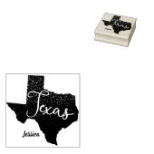 Texas Night Stars Staat Form Gummistempel (Stempel)