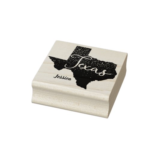 Texas Night Stars Staat Form Gummistempel (Stempel)