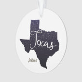Texas Night Stars Staat Form Ornament (Vorderseite)